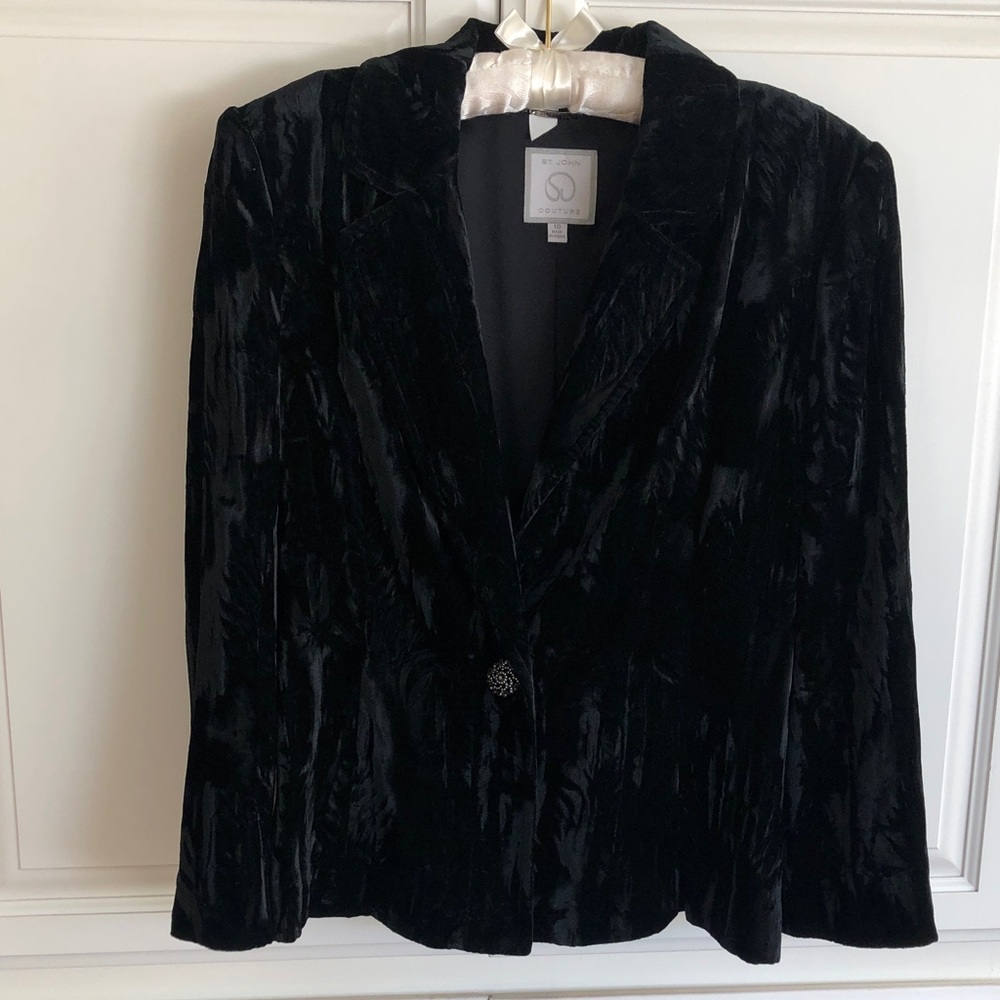 St. John Couture crushed velvet blazer